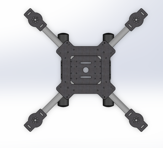 四旋翼无人机机架简易模型缩略图